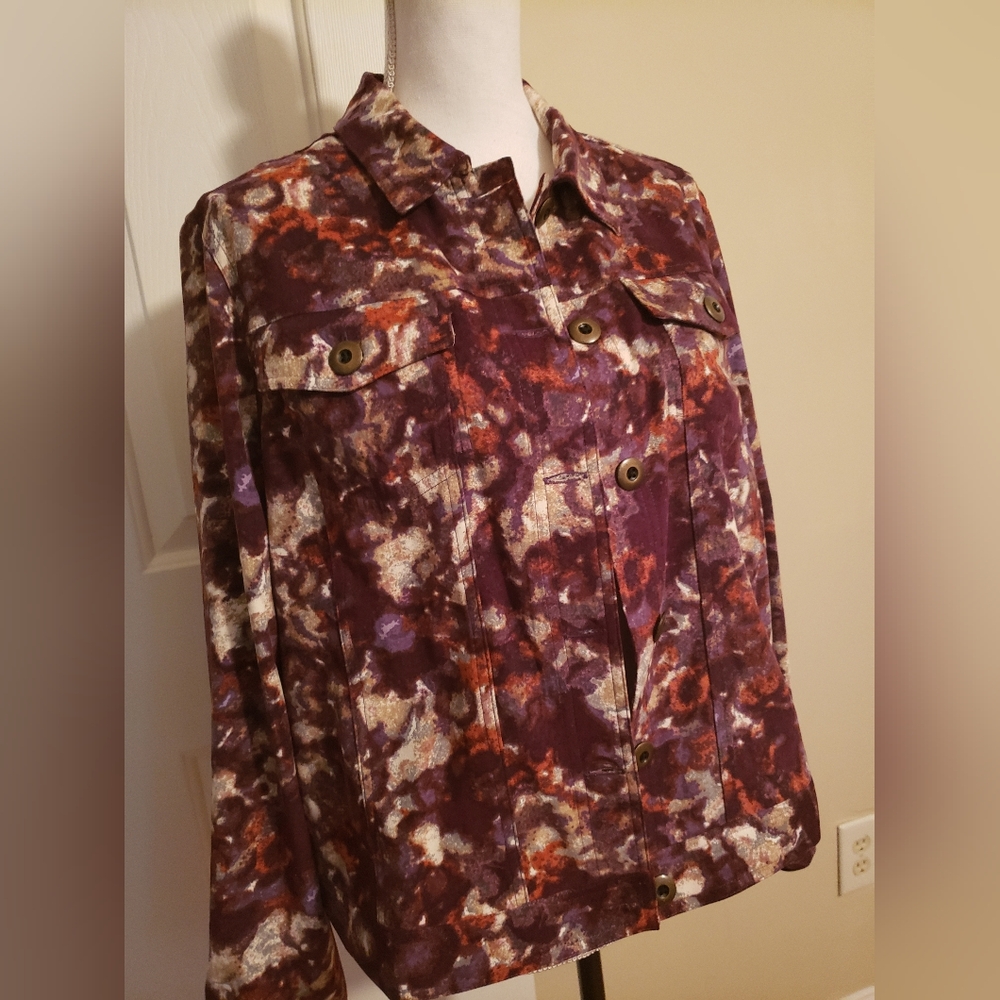 Stylish Abstract Print Jacket - Picture 2 of 9